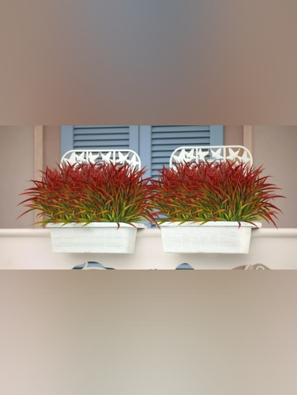 Scidweet Artificial Plants - 16 Bundles Fake Fau Grass Plastic Plants